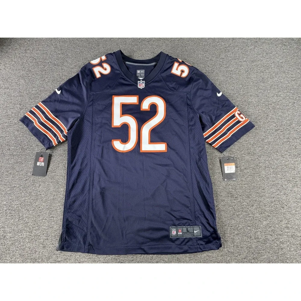 Chicago Bears Jersey Mens Large Blue NFL Football Nike On Field Khalil Mack 52